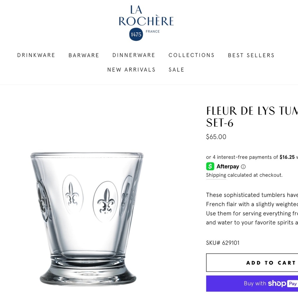 French Fleur-de-Lys Drinkware
